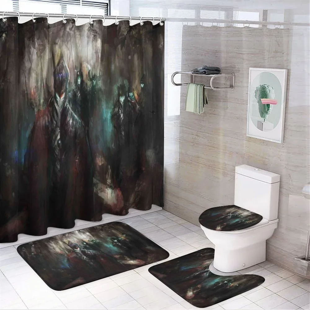 Dark Forest Robots — 4-Piece Bathroom Set preview