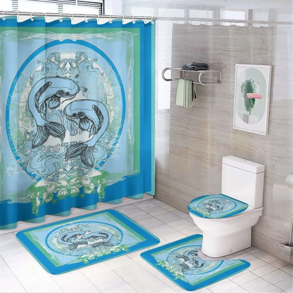 Koi Fish Pattern — 4-Piece Bathroom Set preview