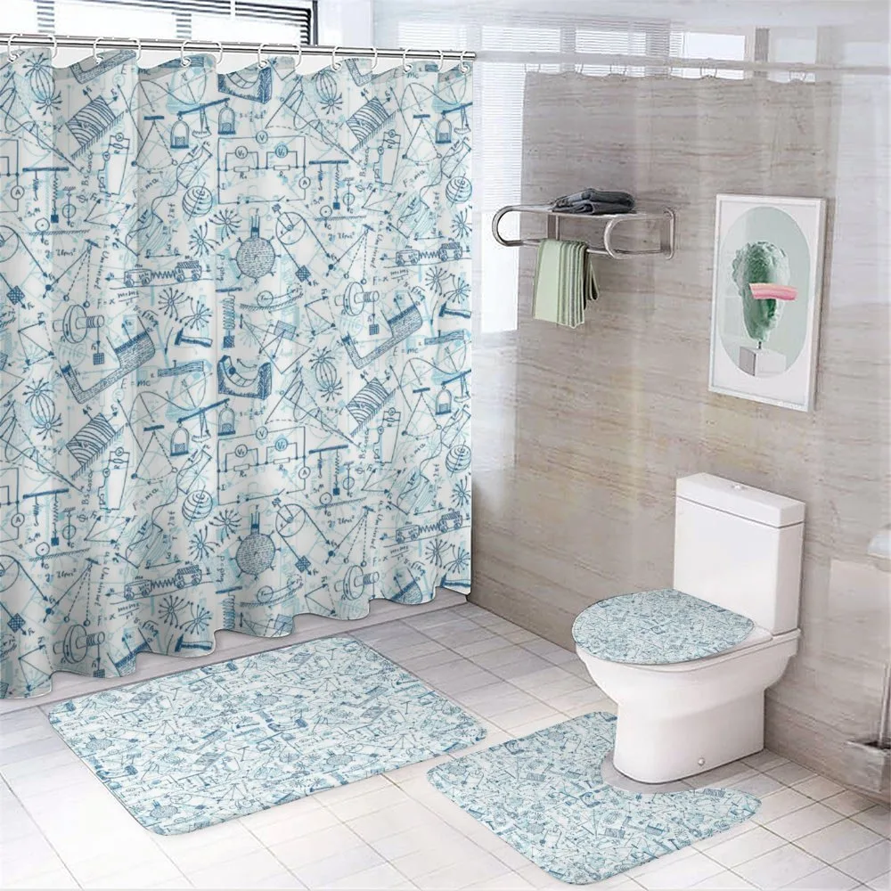 Physics Themed Drawing — 4-Piece Bathroom Set preview