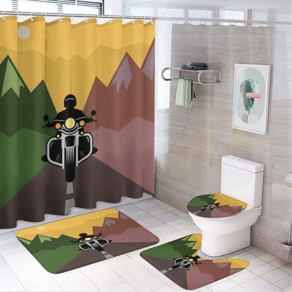Rider in Mountains — 4-Piece Bathroom Set preview