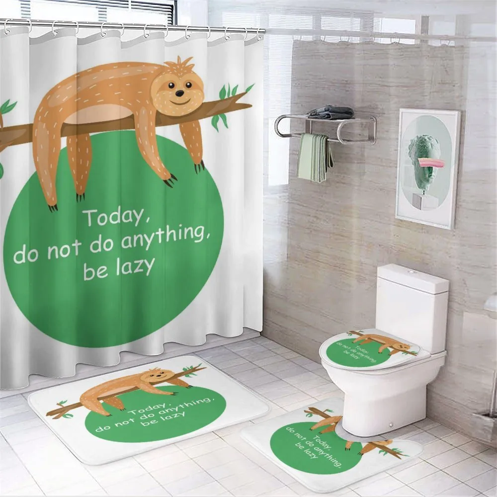 Be Lazy Motivational — 4-Piece Bathroom Set preview