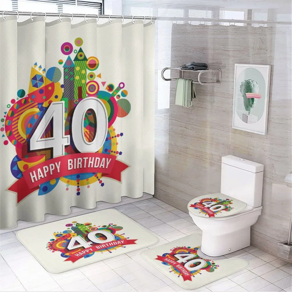 Cartoon Banner 4-Piece Bathroom Set product video