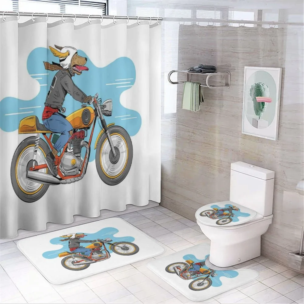 Cartoon Fun Dog — 4-Piece Bathroom Set preview