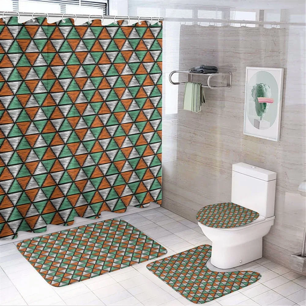 Doodle Style Line Design — 4-Piece Bathroom Set preview
