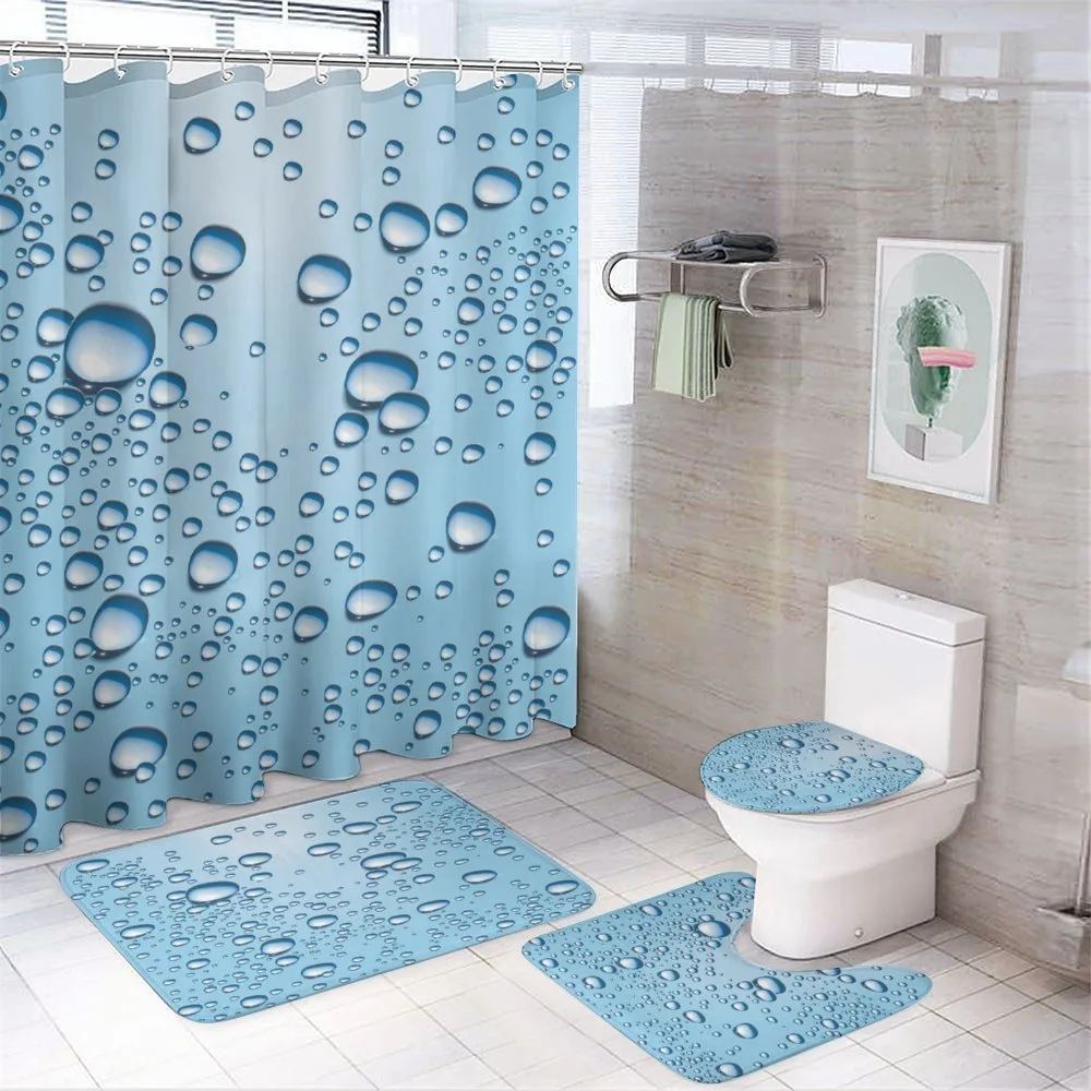 Glass with Water Marks — 4-Piece Bathroom Set preview