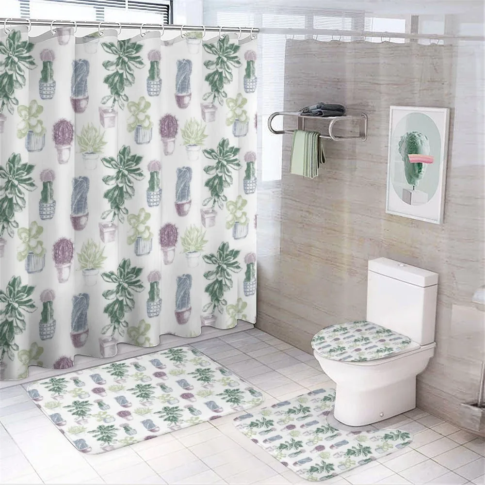 Native Mexican Plants — 4-Piece Bathroom Set preview