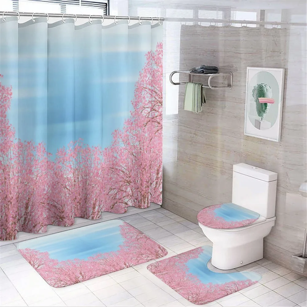 Pinkish Blossom Trees — 4-Piece Bathroom Set preview