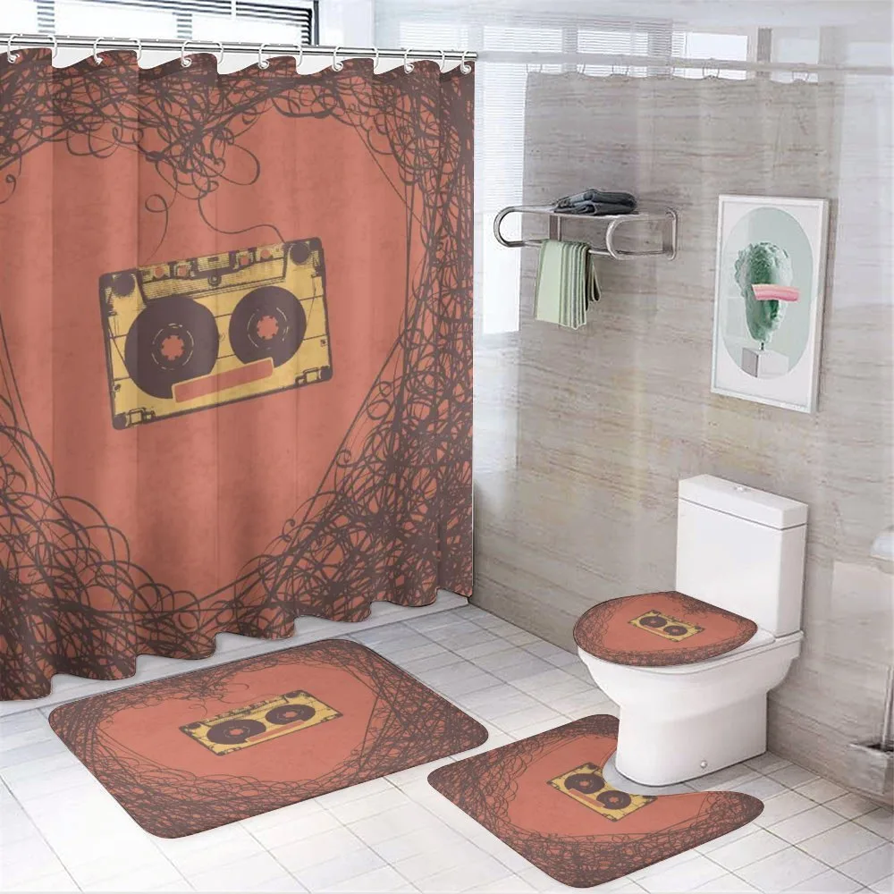 Retro Cassette Music — 4-Piece Bathroom Set preview