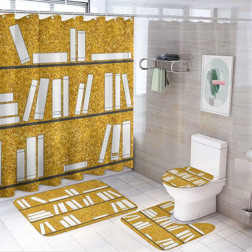 Simplistic Books on Shelves — 4-Piece Bathroom Set preview