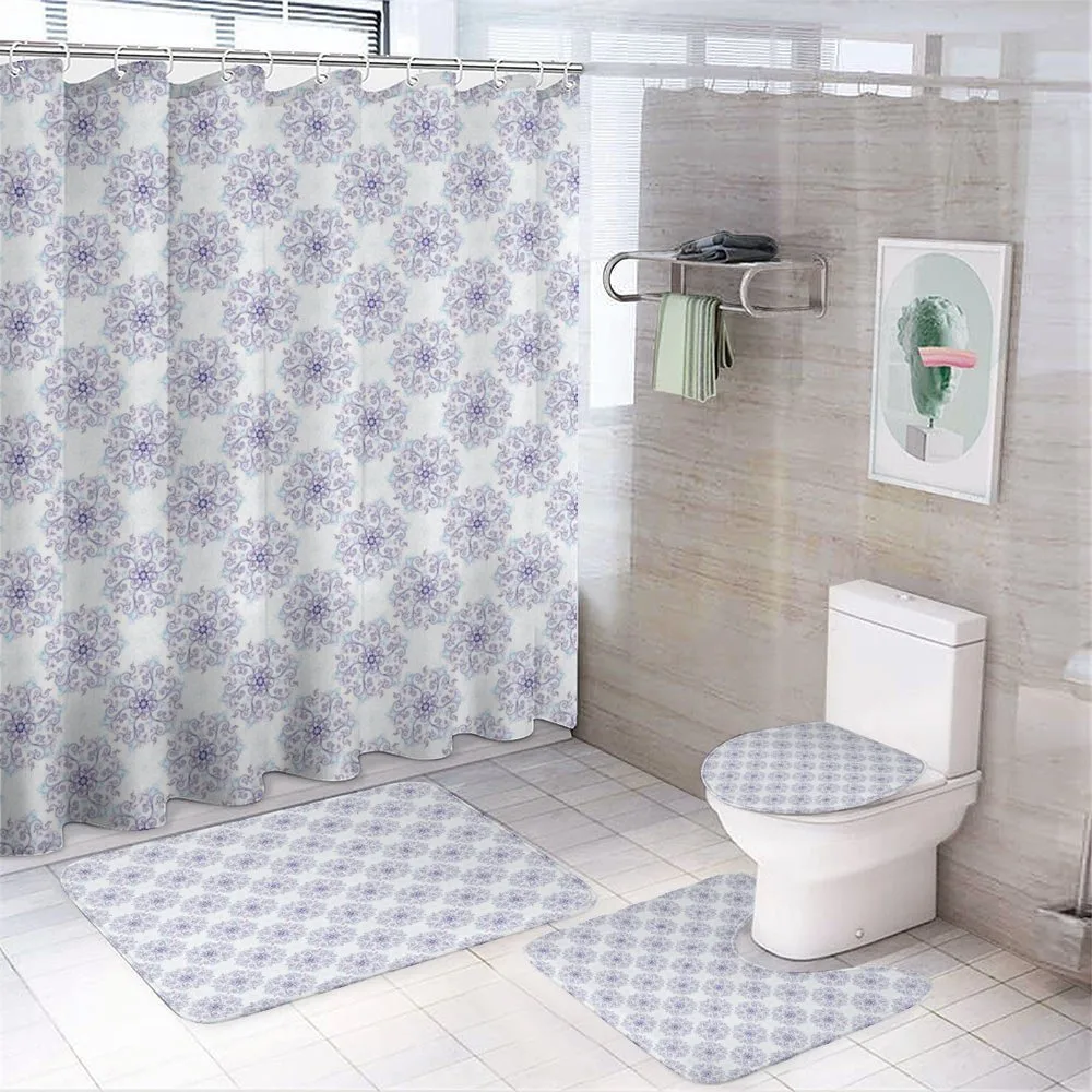 Swirls with Curves — 4-Piece Bathroom Set preview
