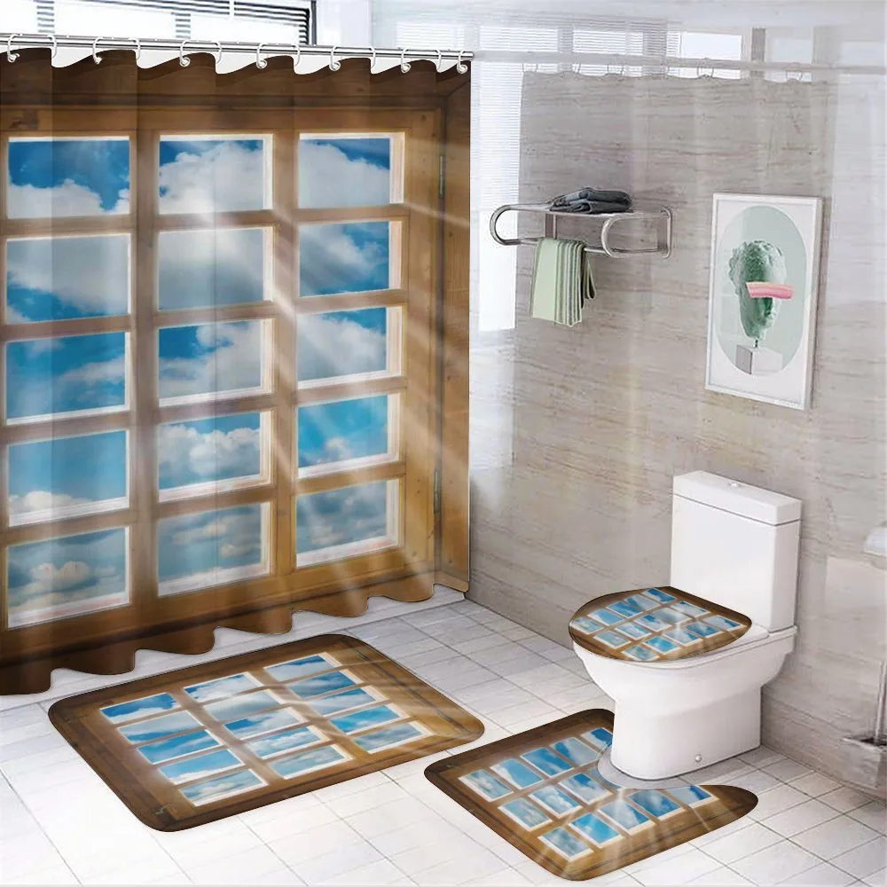 Window with Sunbeams — 4-Piece Bathroom Set preview