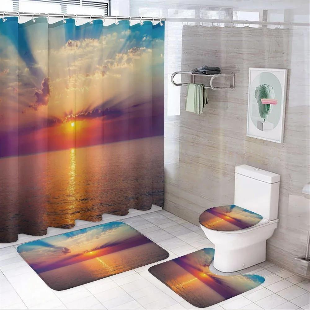 Dawn Sea Tranquil View — 4-Piece Bathroom Set preview