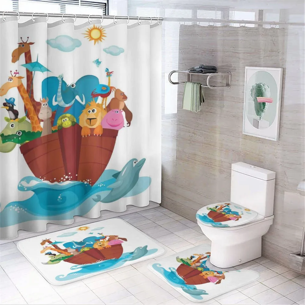 Old Ark with Animals — 4-Piece Bathroom Set preview