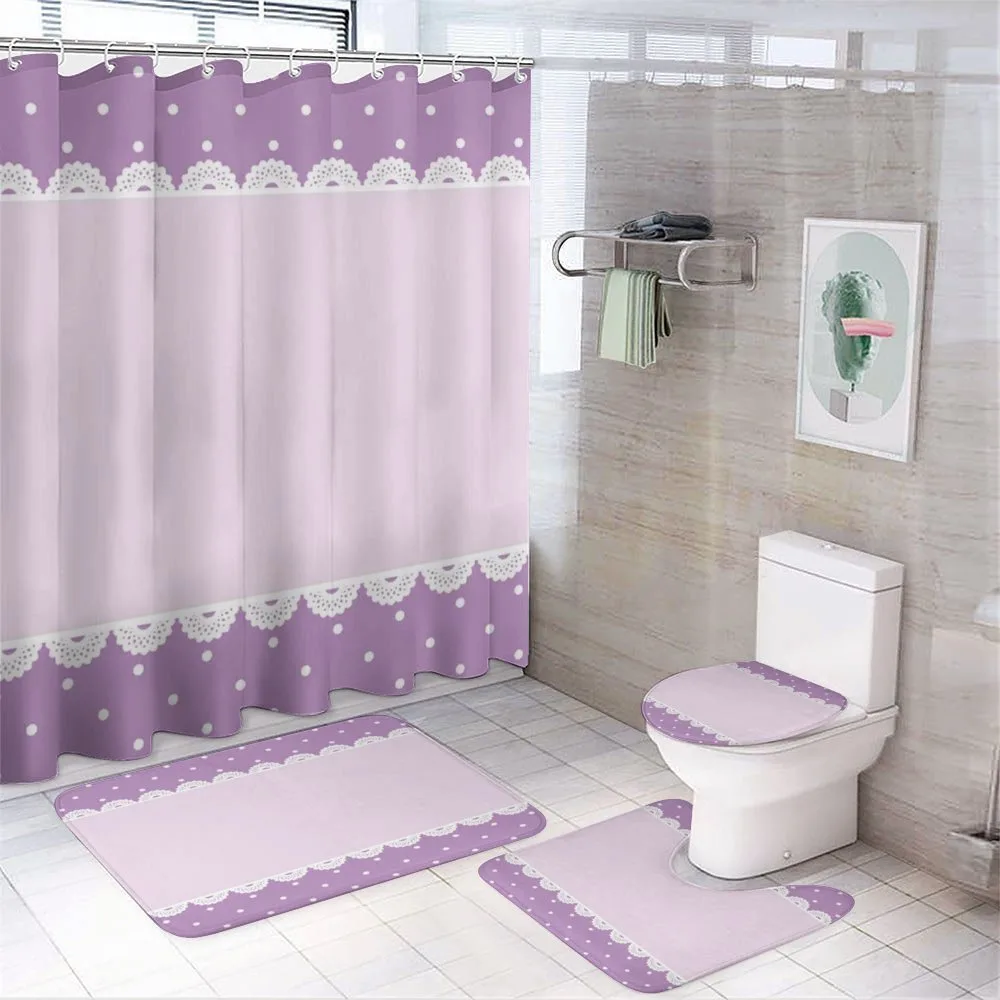 Old Lace Patterns Polka — 4-Piece Bathroom Set preview