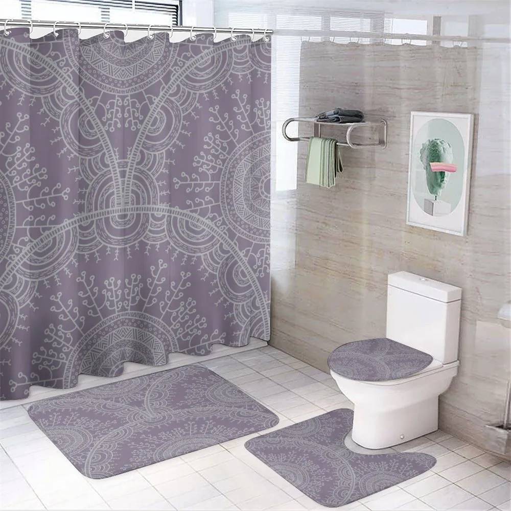 Oriental Themed Round Motif — 4-Piece Bathroom Set preview