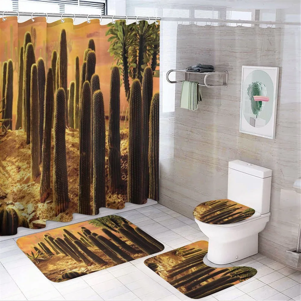Sunset in Wild Desert — 4-Piece Bathroom Set preview