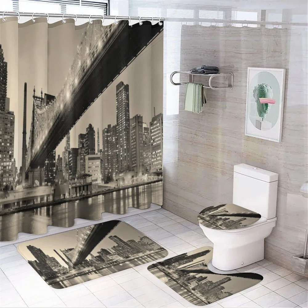 Vintage Queensboro Bridge — 4-Piece Bathroom Set preview