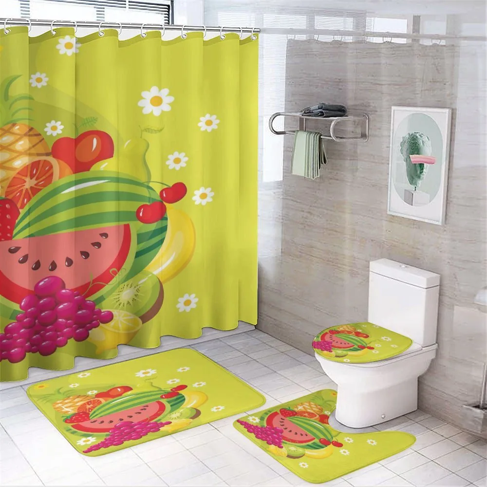 Cartoon Natural Food Daisies — 4-Piece Bathroom Set preview