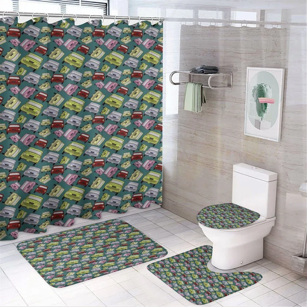 Nostalgic Ride Colorful — 4-Piece Bathroom Set preview