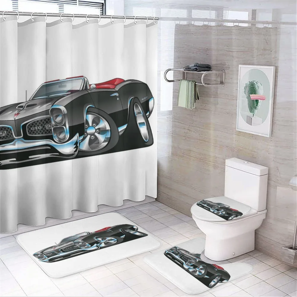 Nostalgic Sports Car — 4-Piece Bathroom Set preview