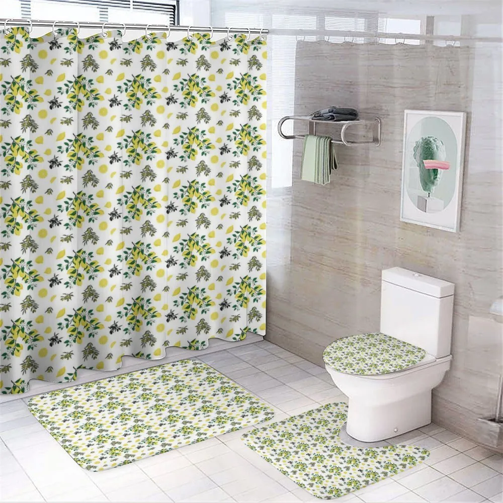 Olives and Lemons Growing — 4-Piece Bathroom Set preview