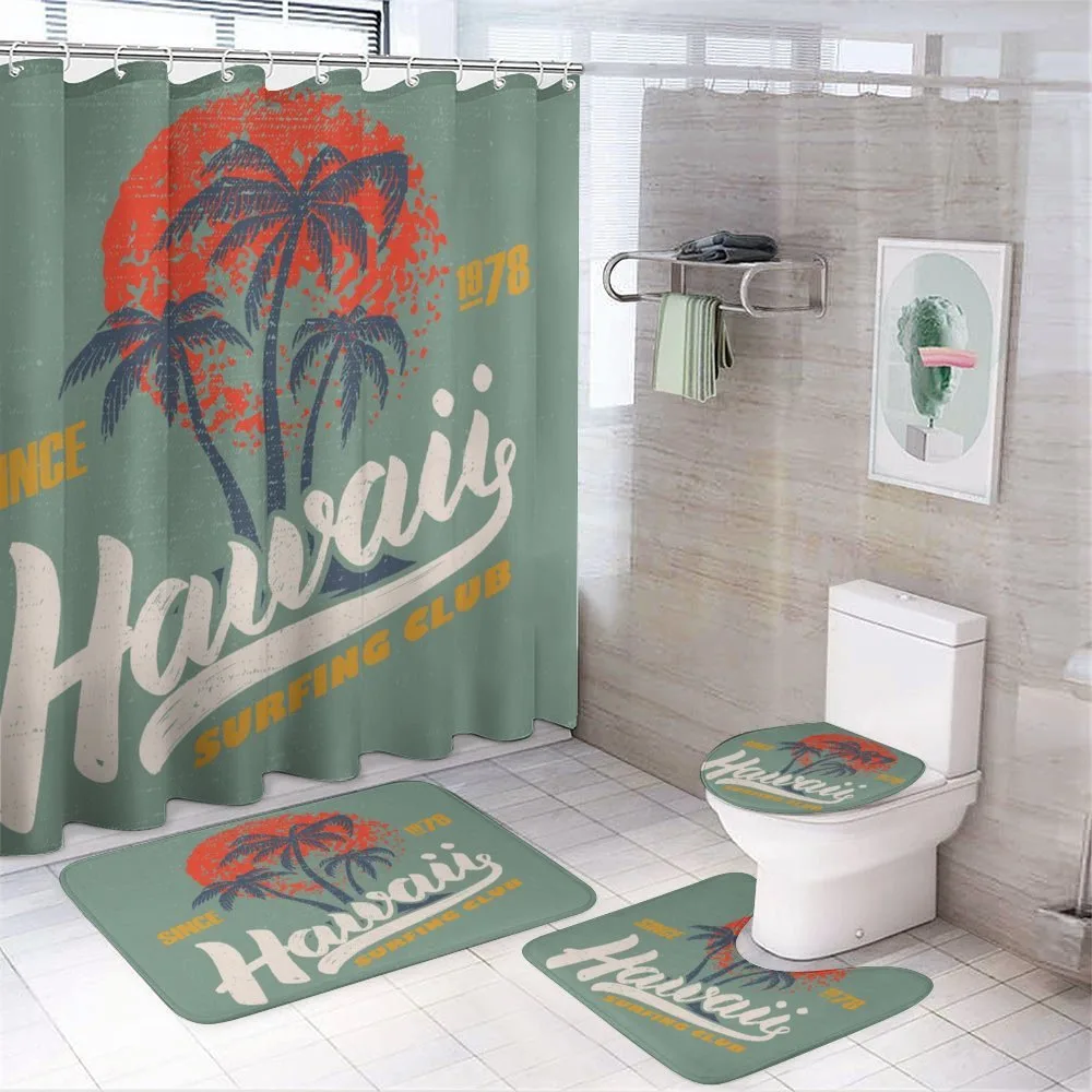 Surfing Club Logo Artwork — 4-Piece Bathroom Set preview