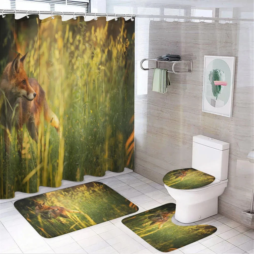 Vixen Mammal Summer Forest — 4-Piece Bathroom Set preview