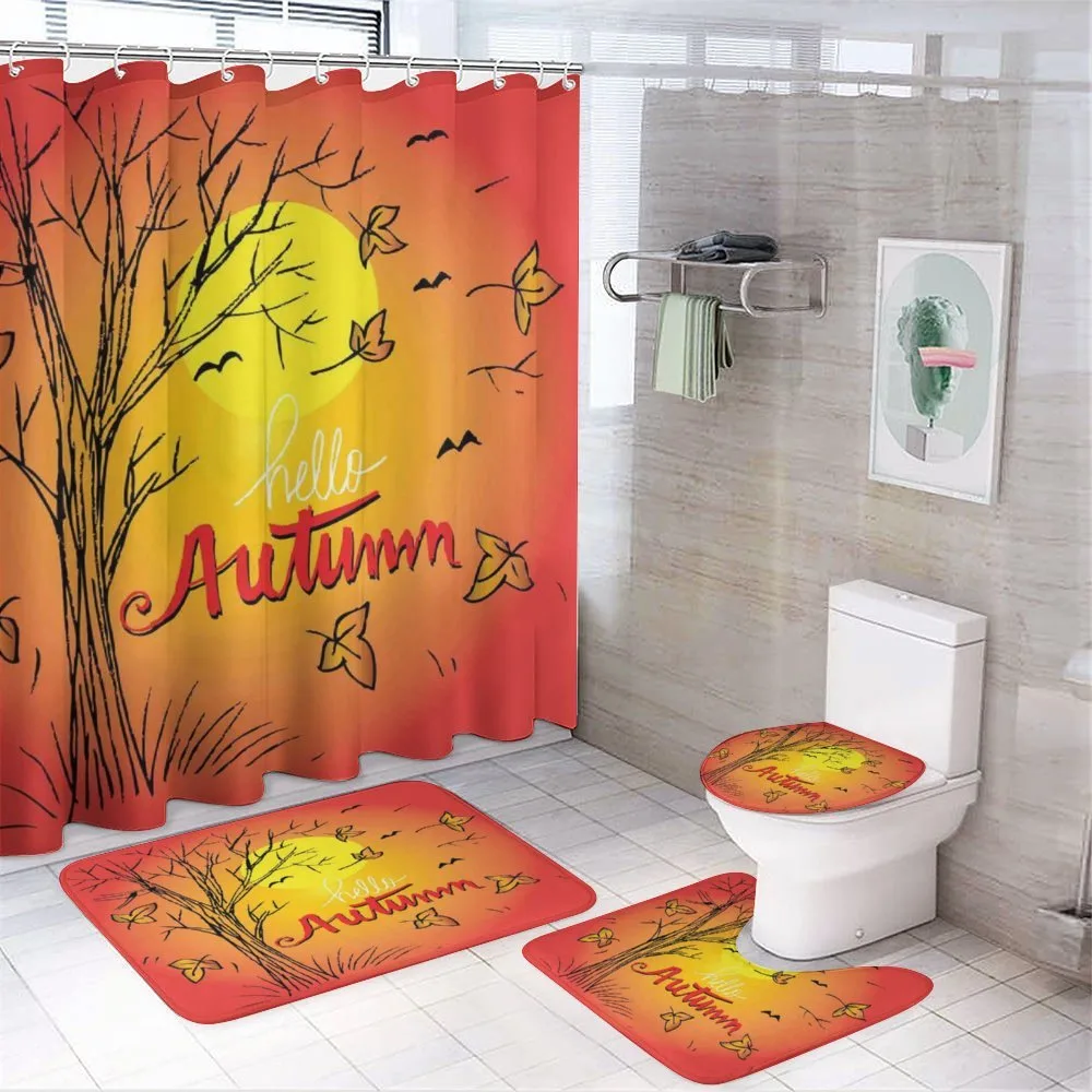 Warm Seasonal Nature — 4-Piece Bathroom Set preview