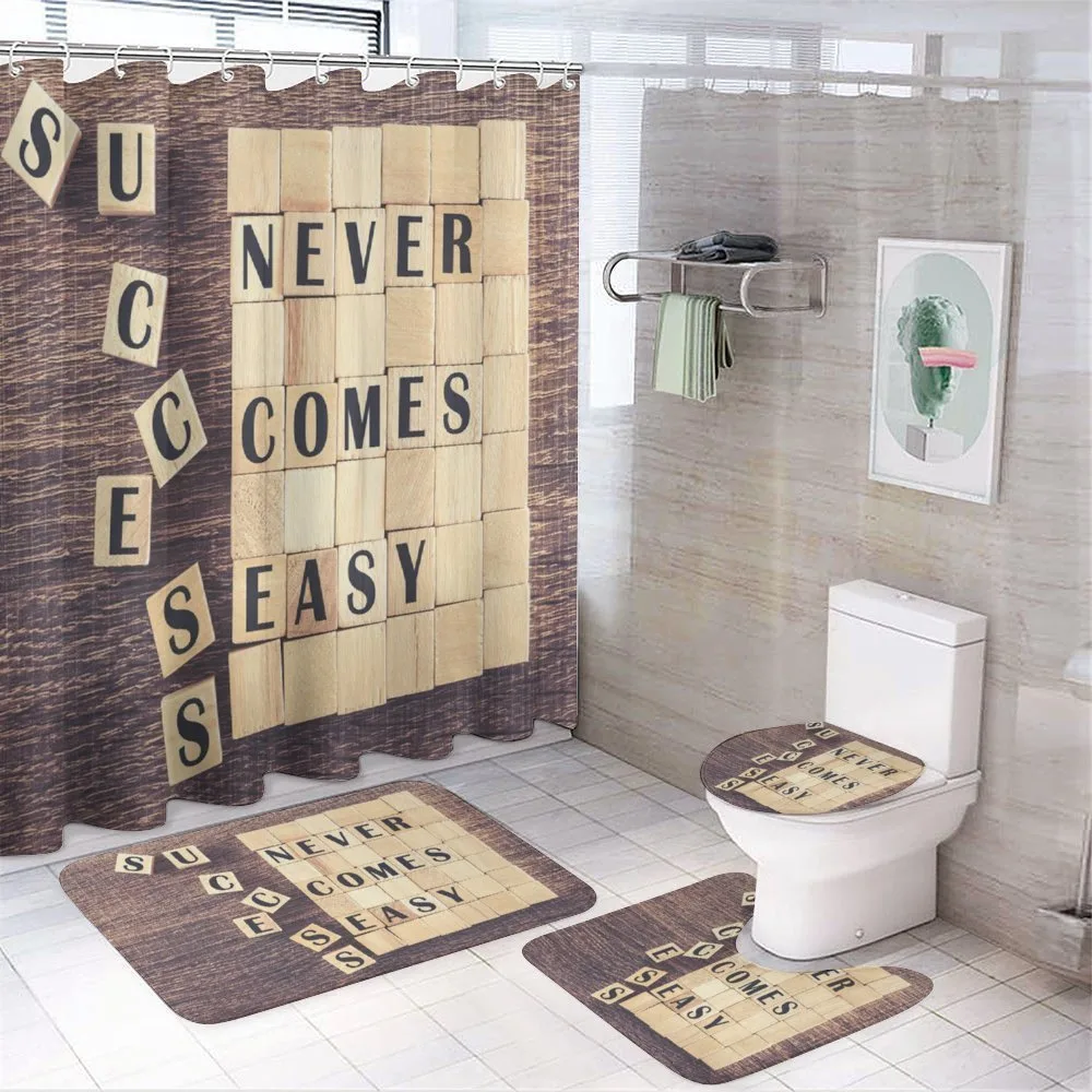 Words Scribble — 4-Piece Bathroom Set preview