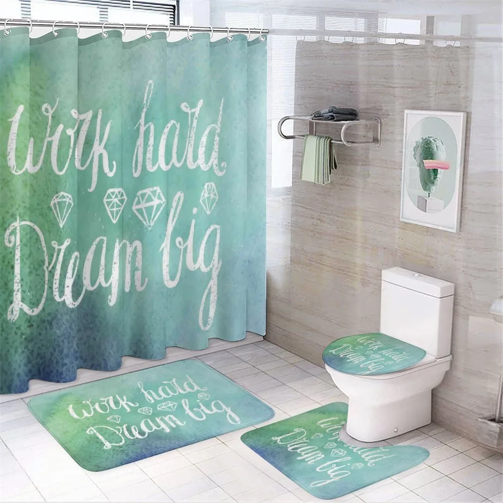 Work Hard Dream Big — 4-Piece Bathroom Set preview