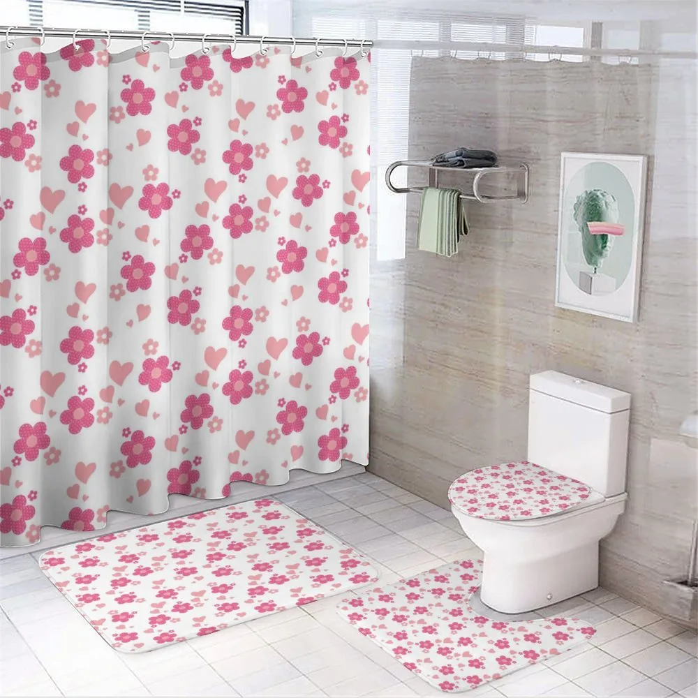 Daisies Hearts — 4-Piece Bathroom Set preview