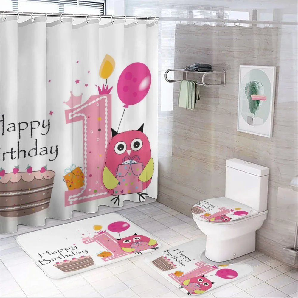 First Birthday Cake — 4-Piece Bathroom Set preview
