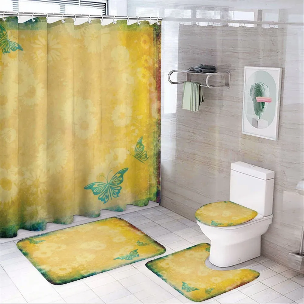 Gerbera Daisy Flowers — 4-Piece Bathroom Set preview