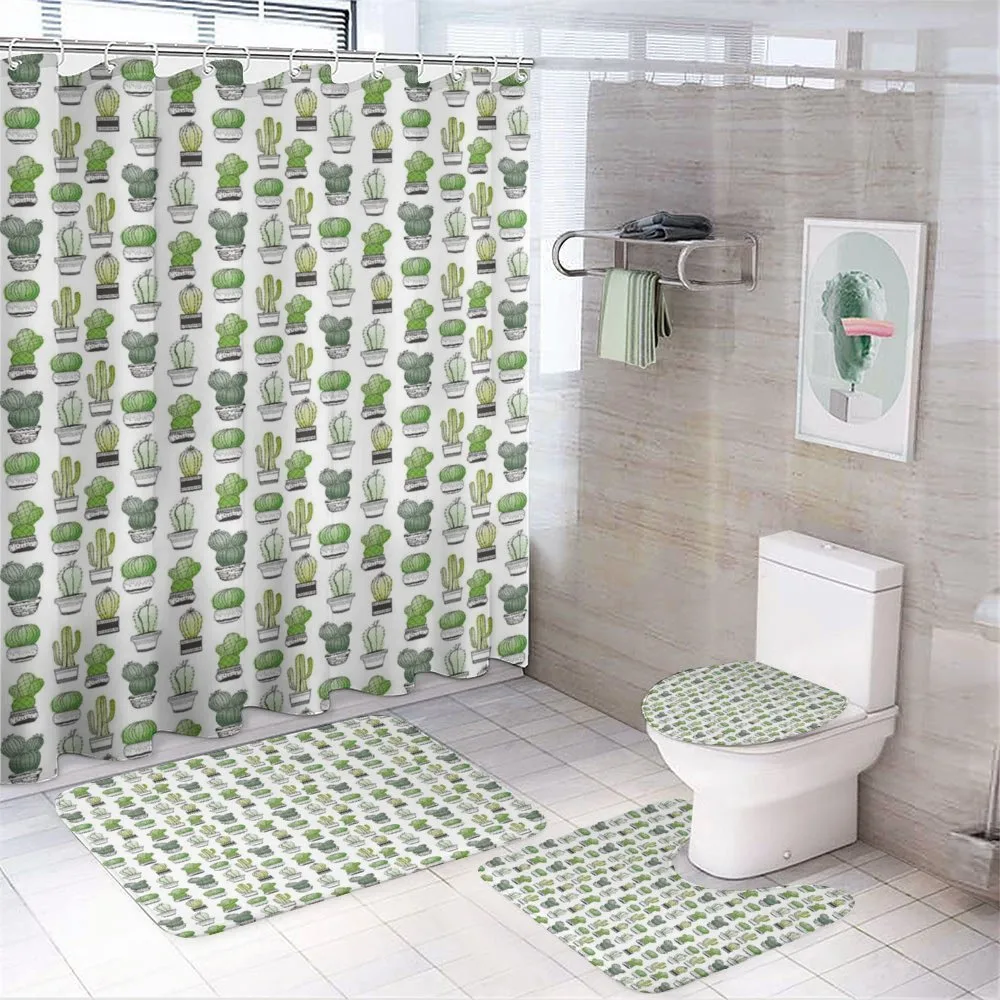 Latino Foliage Pattern — 4-Piece Bathroom Set preview