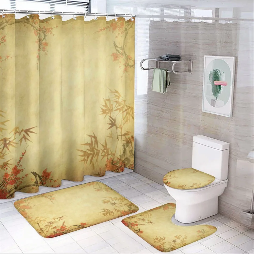 Bamboo Stems and Blooms — 4-Piece Bathroom Set preview
