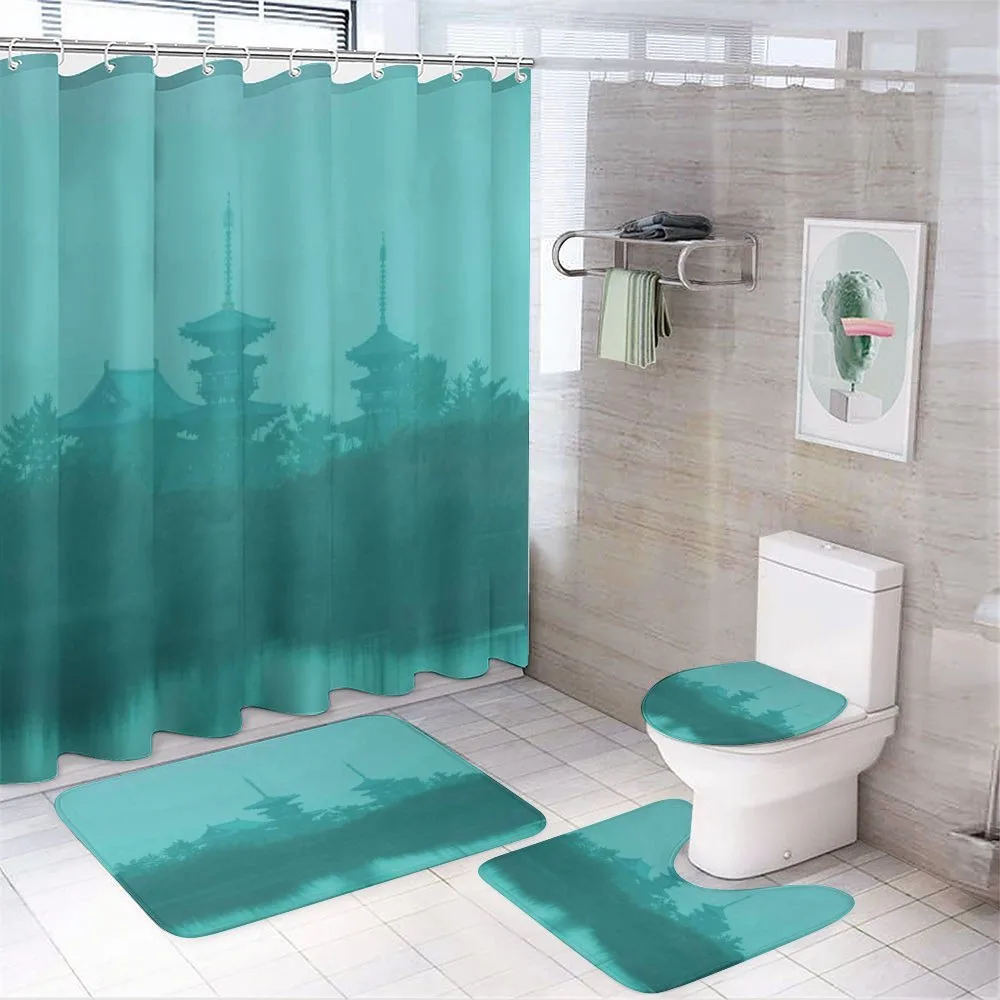 Building Above Sea Fog — 4-Piece Bathroom Set preview