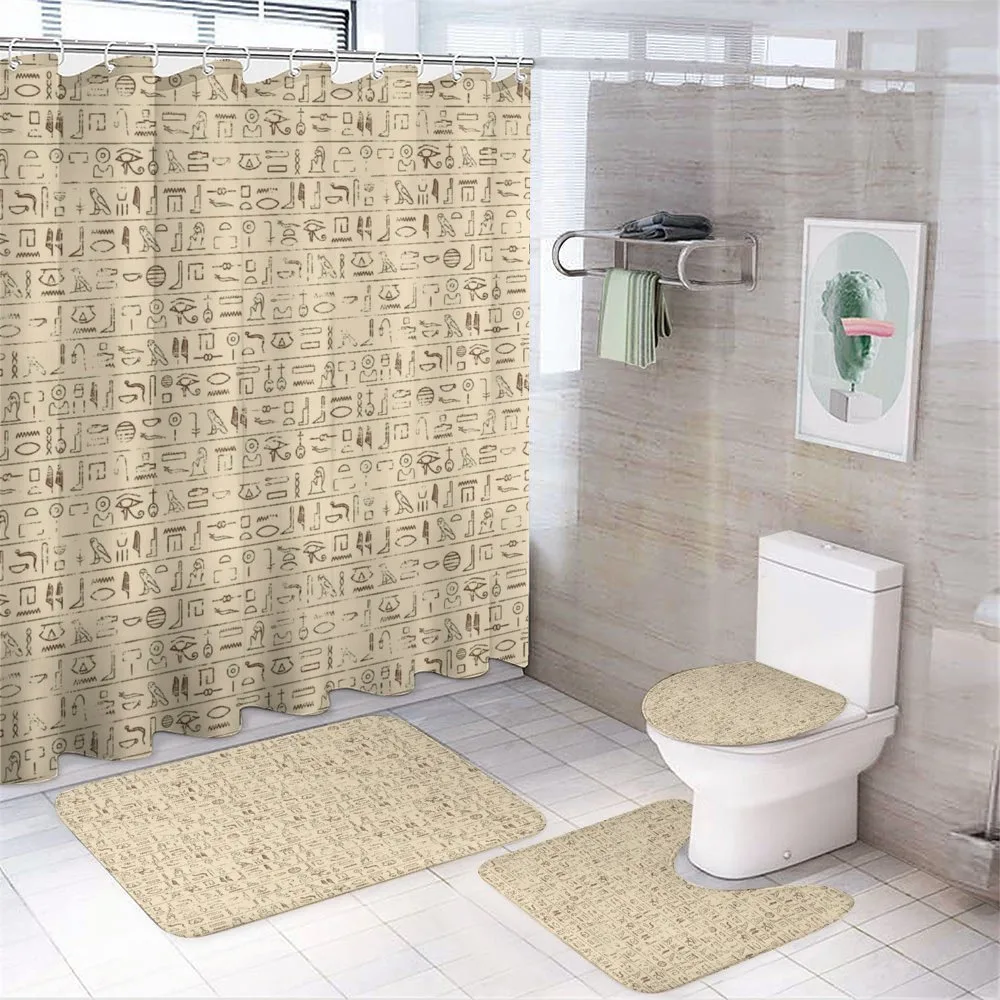 Dated Hieroglyphics — 4-Piece Bathroom Set preview