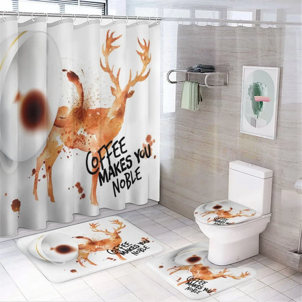 Deer Antlers Nature — 4-Piece Bathroom Set preview