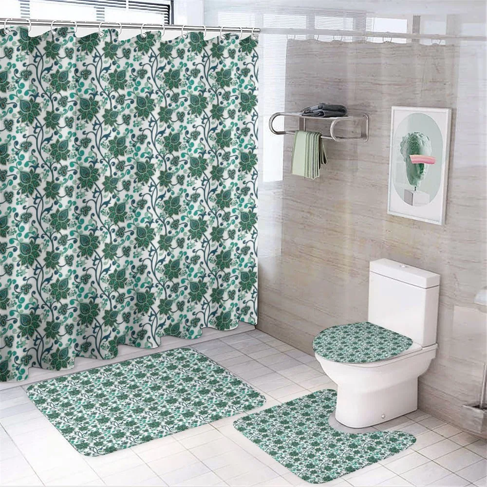 Eastern Floral Pattern — 4-Piece Bathroom Set preview