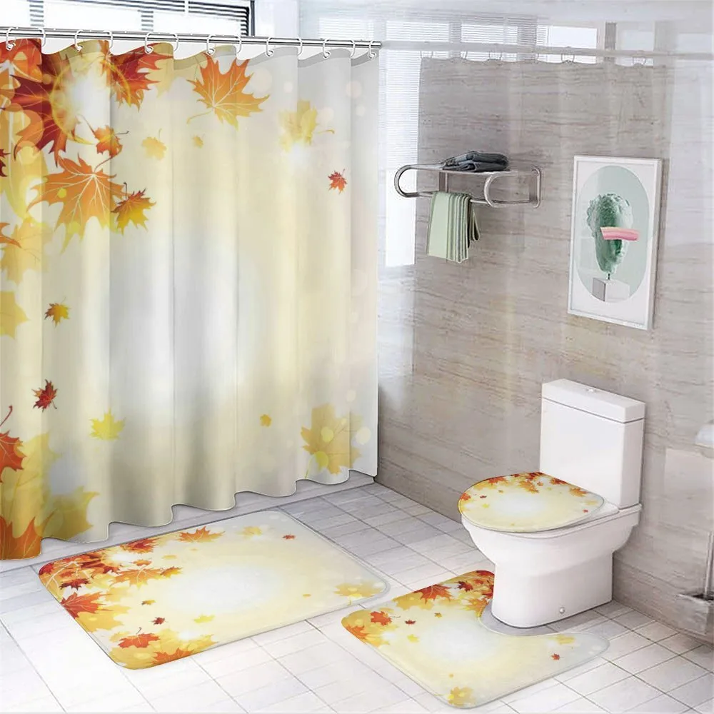 Flying Maple Leaves — 4-Piece Bathroom Set preview