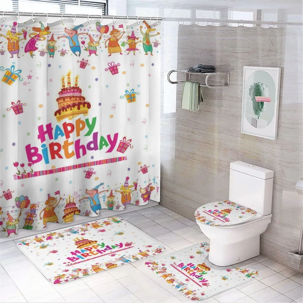 Joyful Mouses Party Mood — 4-Piece Bathroom Set preview