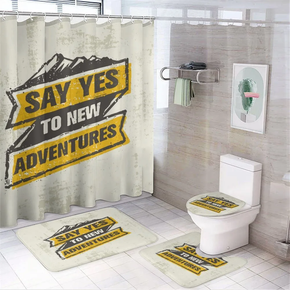 Retro Grungy Sketch — 4-Piece Bathroom Set preview