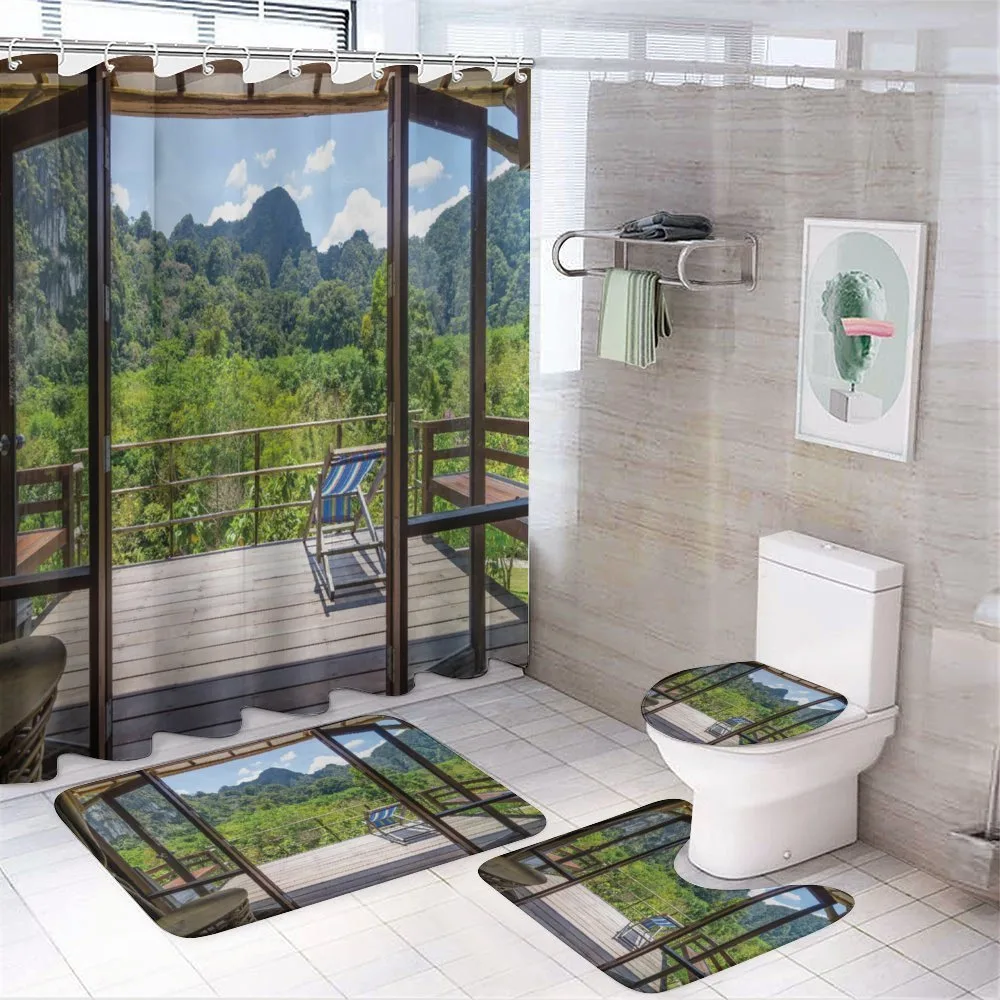 Sunny Day Mountain View — 4-Piece Bathroom Set preview