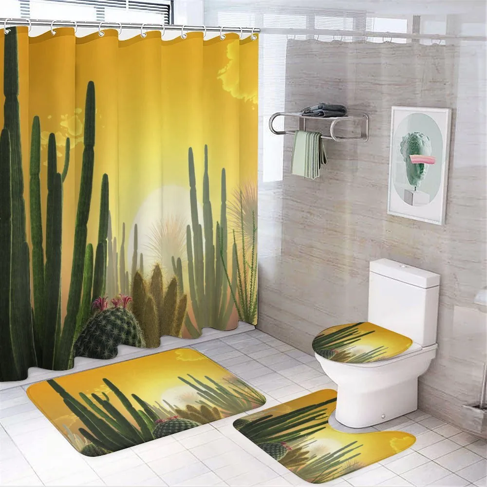 Sunset Desert Ecology — 4-Piece Bathroom Set preview