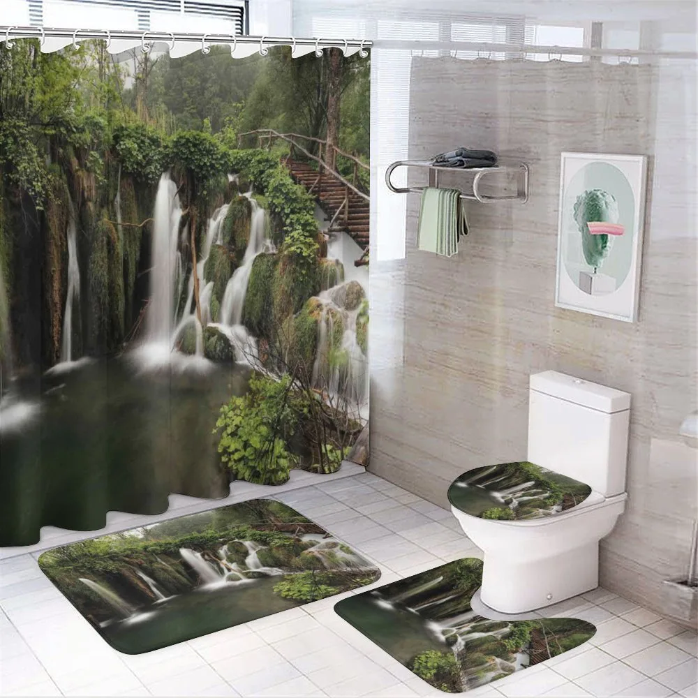 Crotian Round Waterfall — 4-Piece Bathroom Set preview