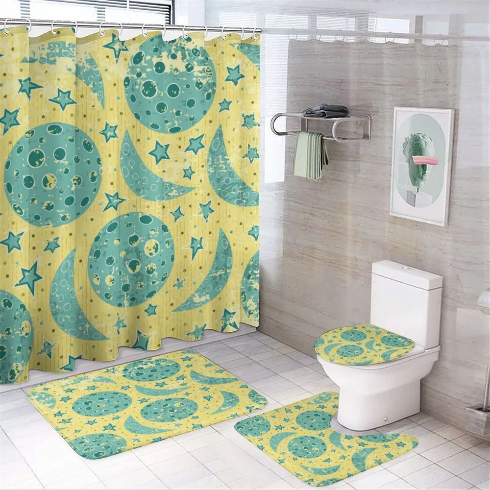 Grunge Style Moon Phases — 4-Piece Bathroom Set preview