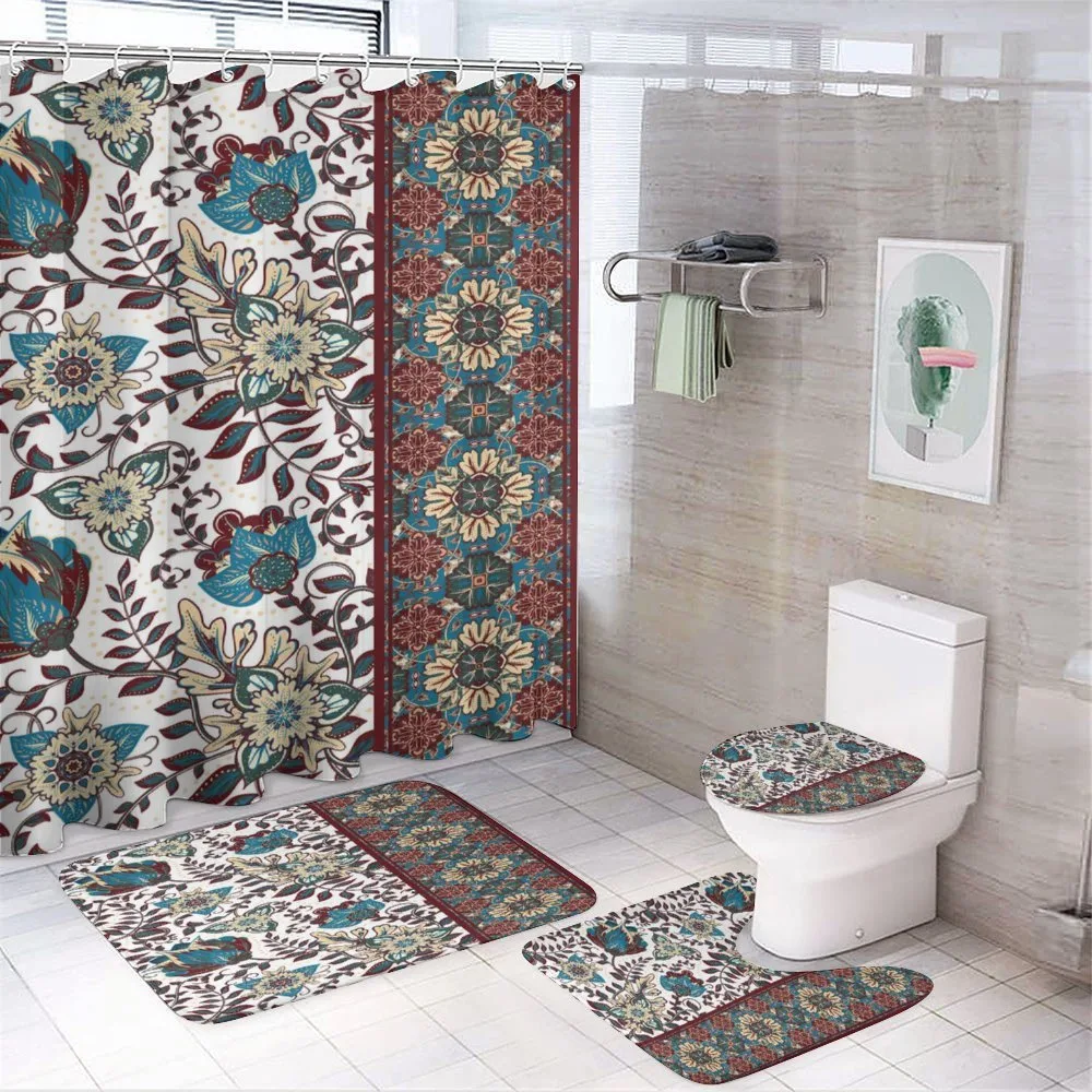 Ornate Floral Border — 4-Piece Bathroom Set preview