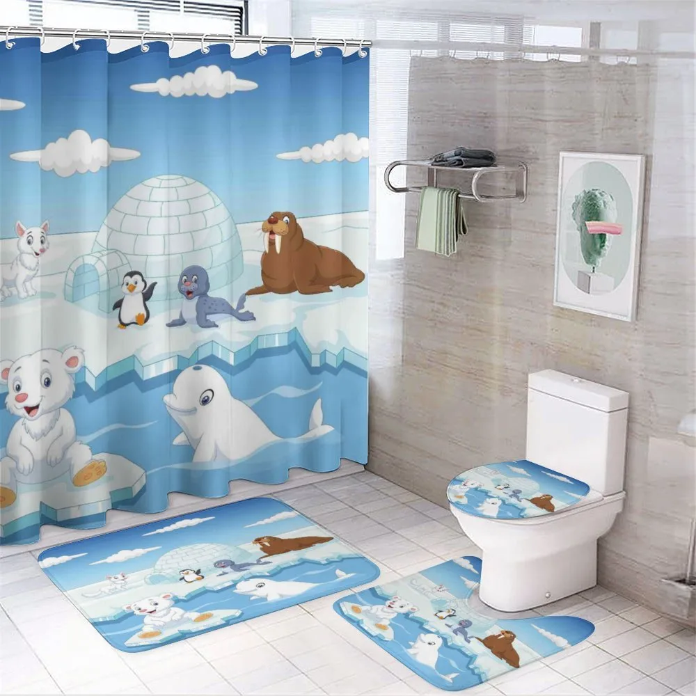 Polar Bears Seal Penguins — 4-Piece Bathroom Set preview