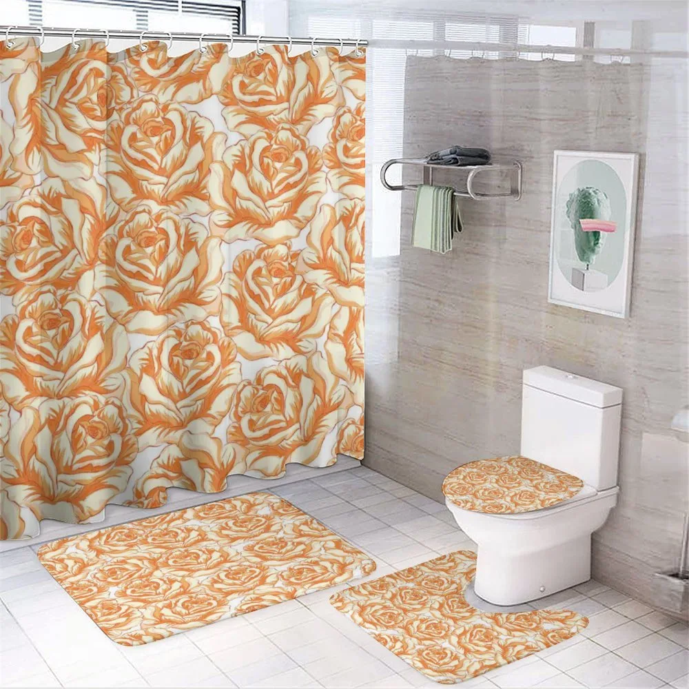 Romantic Love Flowers — 4-Piece Bathroom Set preview