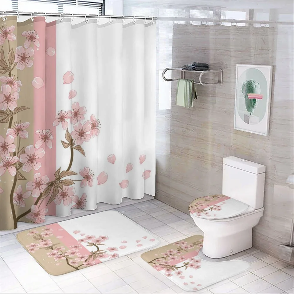 Romantic Sakura Blooms — 4-Piece Bathroom Set preview